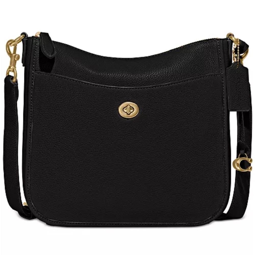 Coach Black Leather Chaise Crossbody Bag